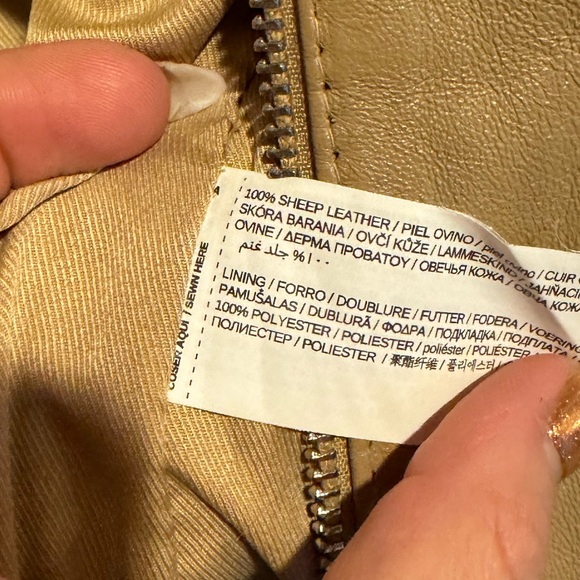 Like New Mango Genuine Leather Biker Jacket - Picture 6 of 7